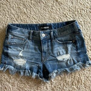 Express Distressed Jean Shorts